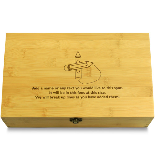 Crayons Pens and Markers Multikeep Box Bamboo Organizer